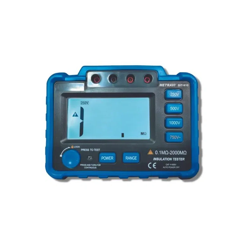Metravi DIT-910 Digital Insulation Tester IRT Range 200 to 2000M Ohm image-1