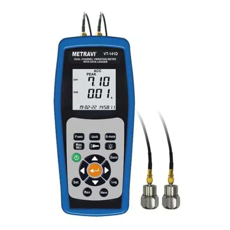 Metravi Dual Channel Vibration Meter VT-141 image-1