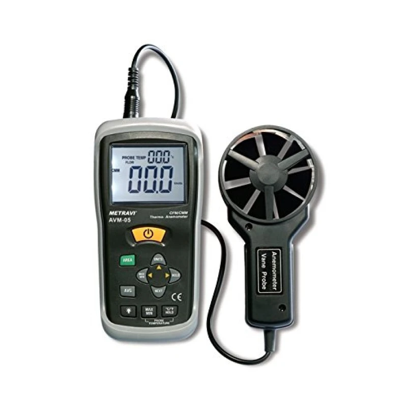 Metravi AVM-05 Digital Thermo Anemometer with CMM & CFM 0.4 to 30 m/s image-1