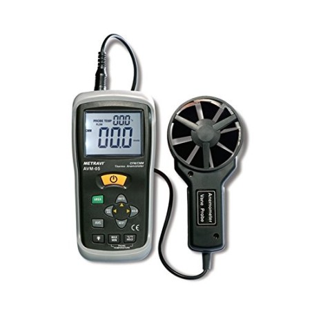 Metravi AVM-05 Digital Thermo Anemometer with CMM & CFM 0.4 to 30 m/s image-1