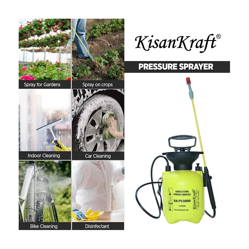 Kisankraft 3L Compressed Air Hand Pressure Garden Sprayer KK-PS3000 image-3