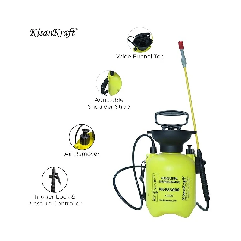 Kisankraft 3L Compressed Air Hand Pressure Garden Sprayer KK-PS3000 image-4