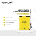 Kisankraft 18L Plastic Yellow Agriculture Double Motor Battery SprayerKK-BBS-199 image-2