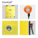 Kisankraft 18L Plastic Yellow Agriculture Double Motor Battery SprayerKK-BBS-199 image-4