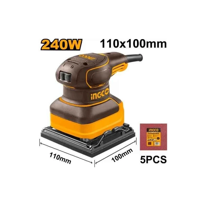 Ingco 240W Palm Sander with 5 Pcs Sand PapersPS2416 image-2