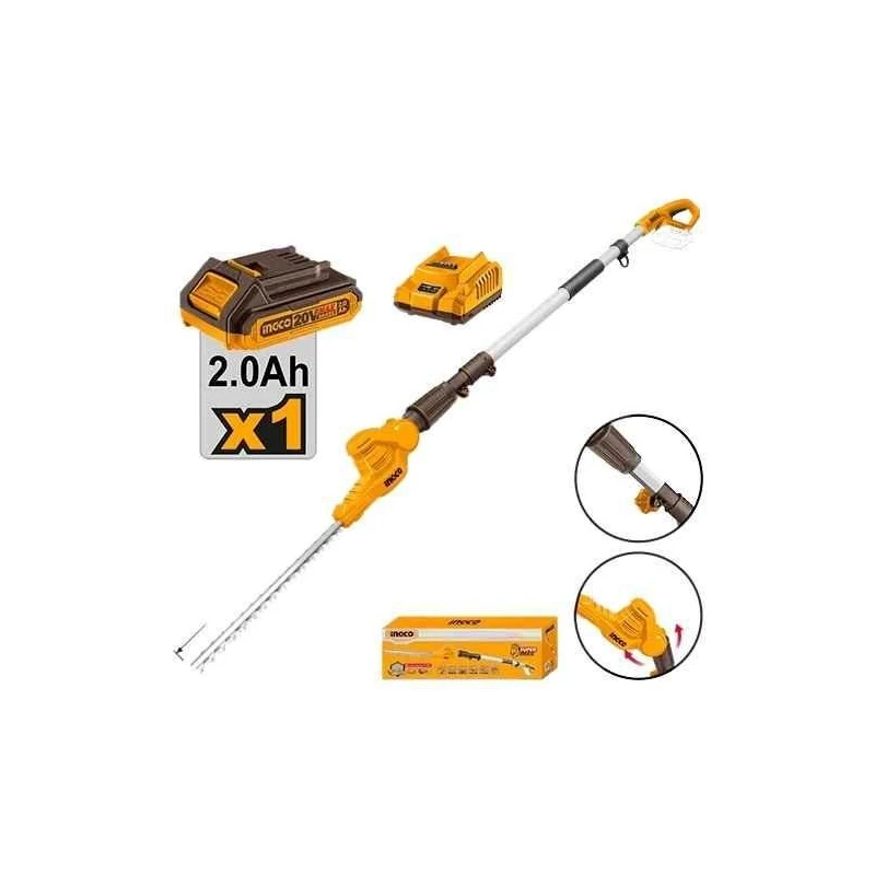 Ingco 20V Li-ion Pole Hedge TrimmerCPHT2016012 image-1