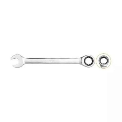 Ingco 16mm 209 mm CRV Steel Silver Chrome Plated Matt Finish Ratchet SpannerHCSPAR161 image-1