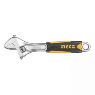 Ingco 0-35mm Chrome Vanadium Steel Yellow & Black Adjustable WrenchHADW131108 image-1