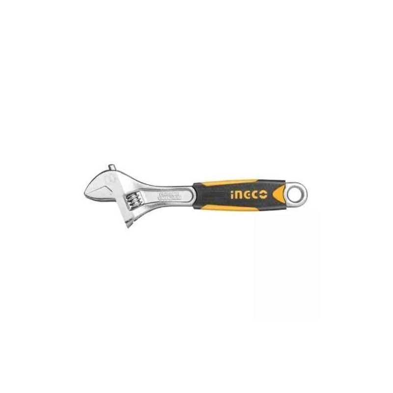 Ingco 0-35mm Chrome Vanadium Steel Yellow & Black Adjustable WrenchHADW131108 image-1