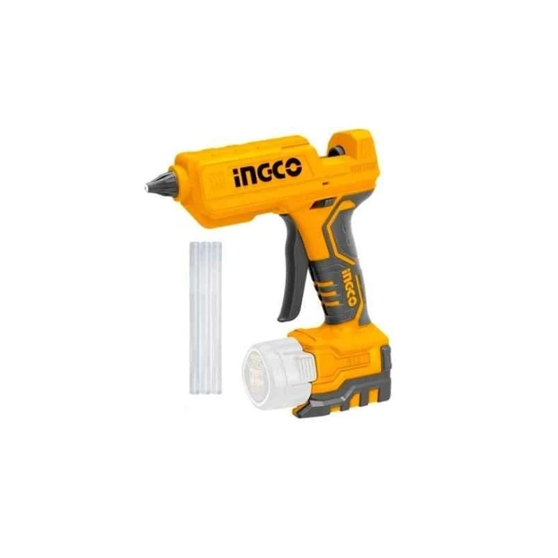 Ingco 12V 11.2mm Cordless Glue Gun with 3 Pcs 150mm Glue SticksCGGLI1201 image-1