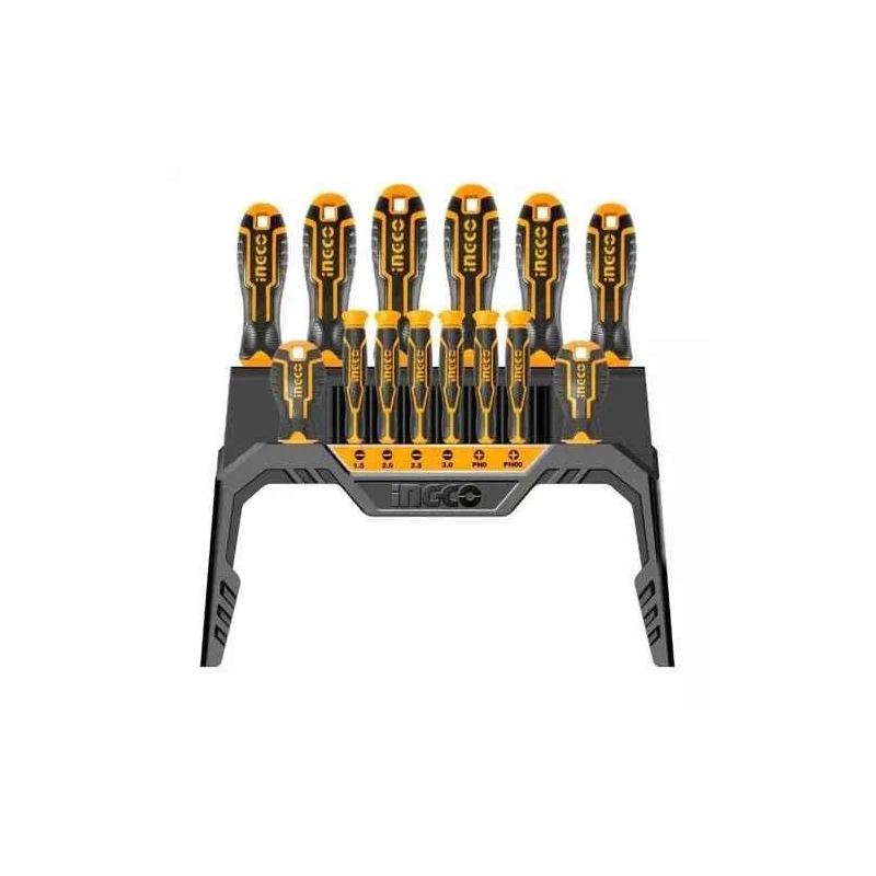 Ingco CR-V Yellow & Black Screwdriver SetHKSD1428 image-1