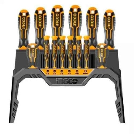 Ingco CR-V Yellow & Black Screwdriver SetHKSD1428 image-1