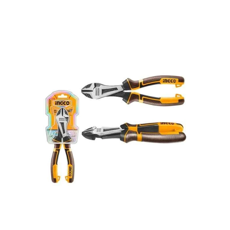 Ingco 8 inch CrV Black High Leverage Diagonal Cutting PlierHHHDCP28200 image-1