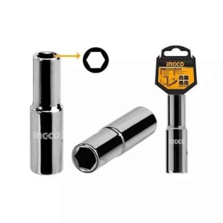 Ingco 13mm 1/2 inch Chrome Vanadium Steel Hexagonal Black Nickle Plated Square Drive SocketHHAST12133L image-1