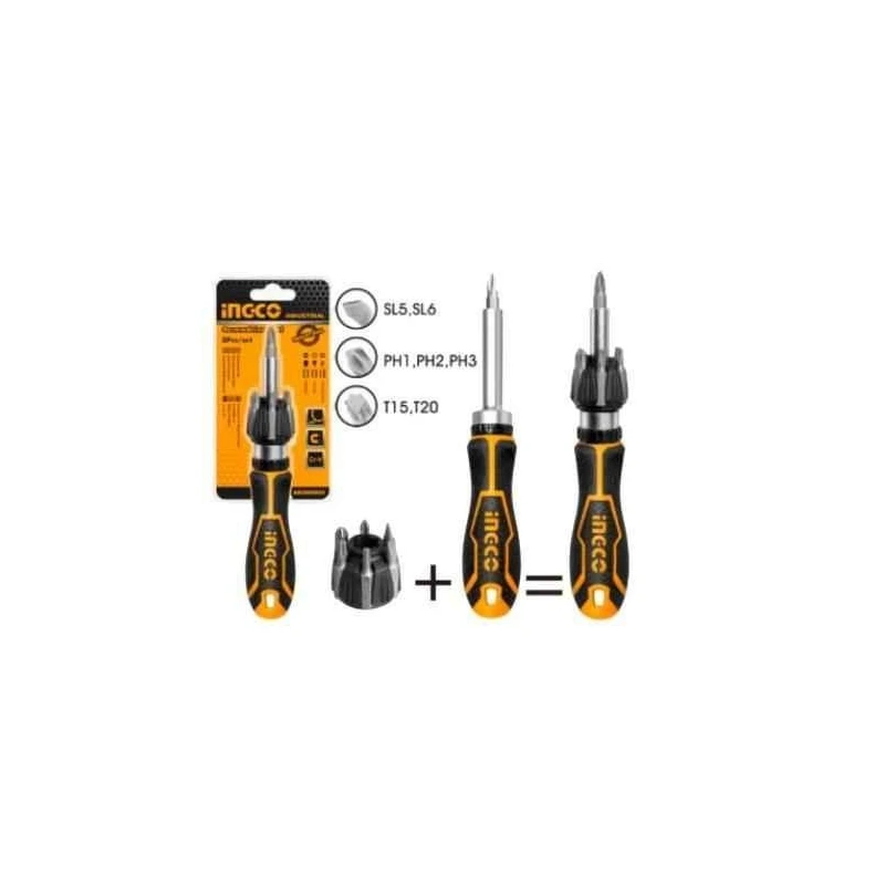 Ingco 8 Pcs Ratchet Screwdriver SetAKISD0808 image-1