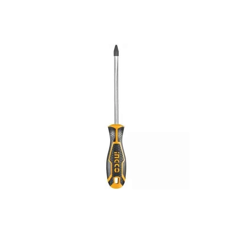 Ingco 75mm Chrome Vanadium Steel Yellow & Black Multipurpose Portable Screw DriverHS68PH1075 image-1