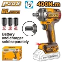 Ingco 20V 400Nm 1/2 inch Brushless Cordless Impact Wrench DriverCIWLI20401 image-1