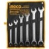 Ingco 19-32mm CRV Steel Silver Fine Polished Ratchet Spanner (Pack of 6), HKSPAR1061