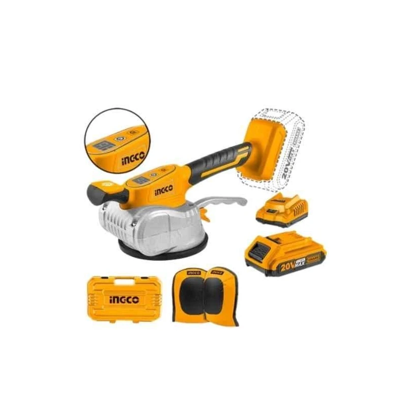 Ingco 2.0Ah 20V Lithium-Ion Tile Vibration Machine with Adjustable Speed & 125mm Suction CupCTVLI20101 image-1