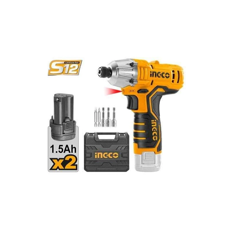 Ingco 1.5Ah 12V Lithium-ion Cordless Impact Wrench DriverCIRLI1201 image-3
