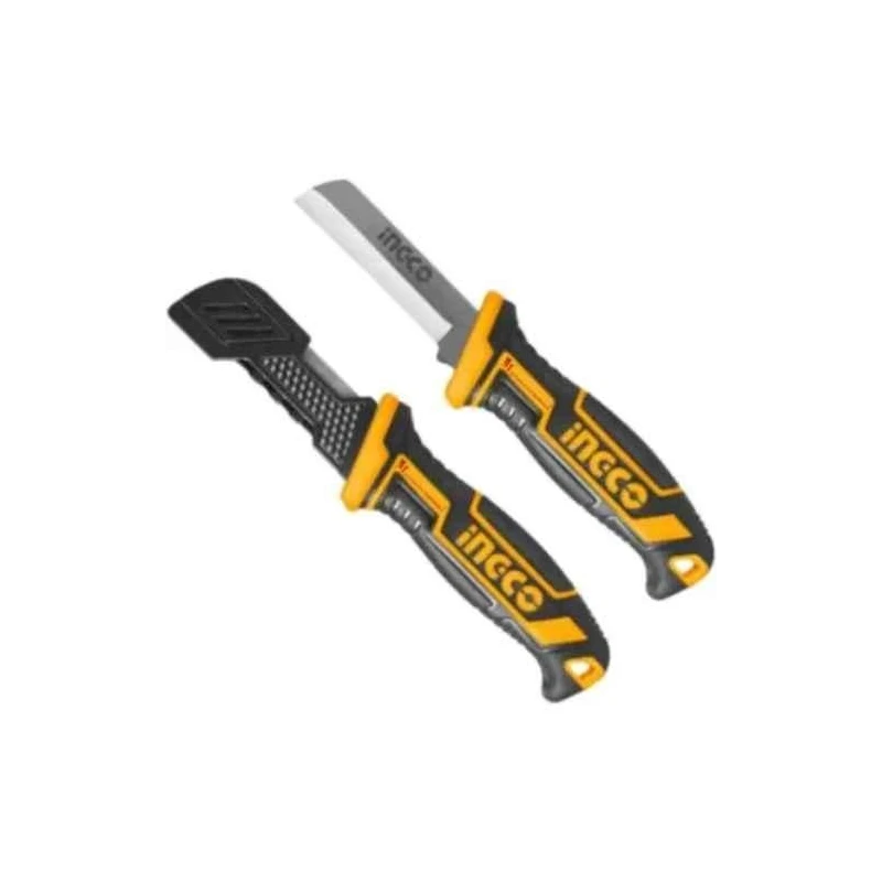 Ingco 200mm Plastic Yellow Cable Stripping Straight Blade image-1