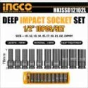 Ingco 10 Pcs 1/2 inch Deep Impact Socket SetHKISSD12102L image-3