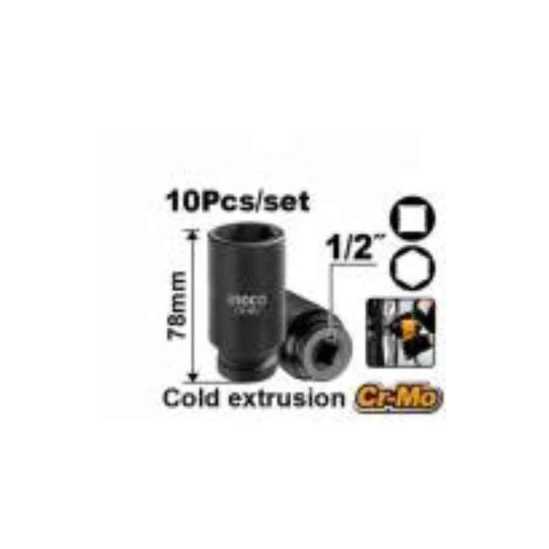 Ingco 10 Pcs 1/2 inch Deep Impact Socket SetHKISSD12102L image-5