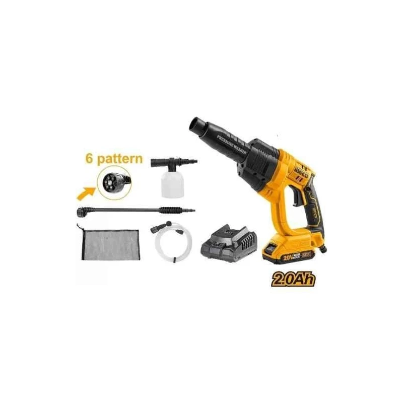 Ingco 20V 80W Yellow Pressure WasherCPWLI20082 image-1