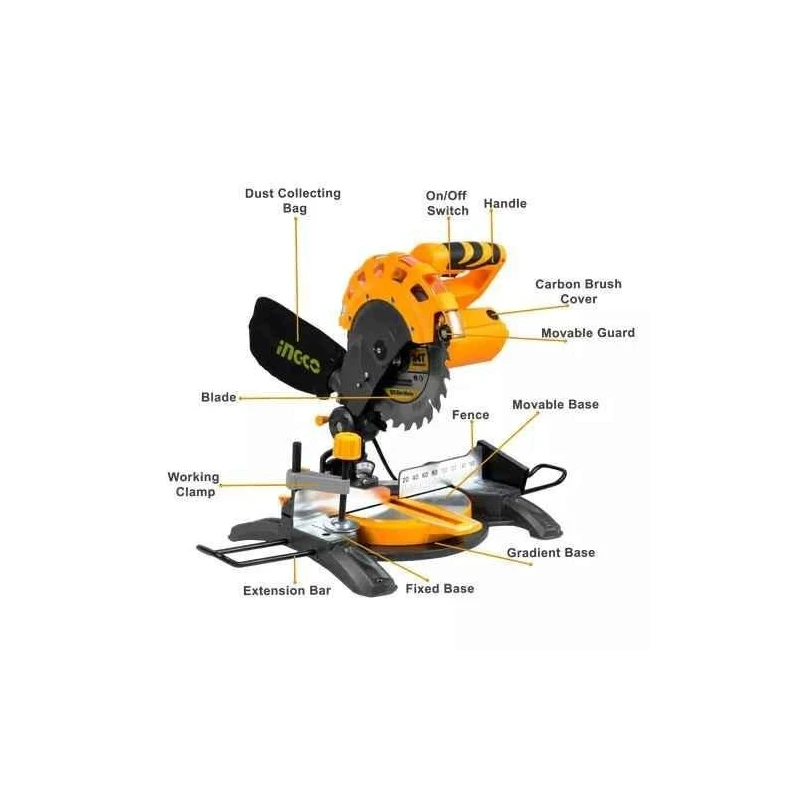 Ingco 1400W Aluminium Mitre SawBMS14007 image-4