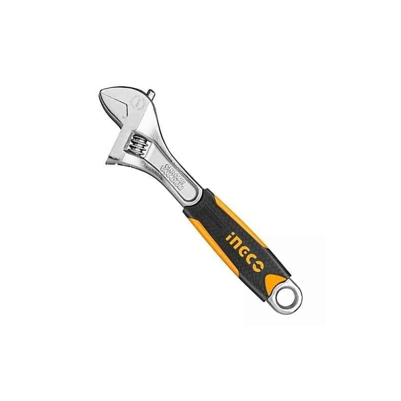Ingco 12 inch Chrome Vanadium Steel Yellow & Black Adjustable WrenchHADW131128 image-1