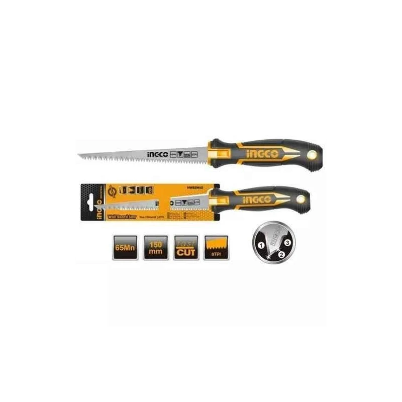 Ingco 6 inch 10 mm Steel Yellow & Black HacksawHWBSW628C image-1