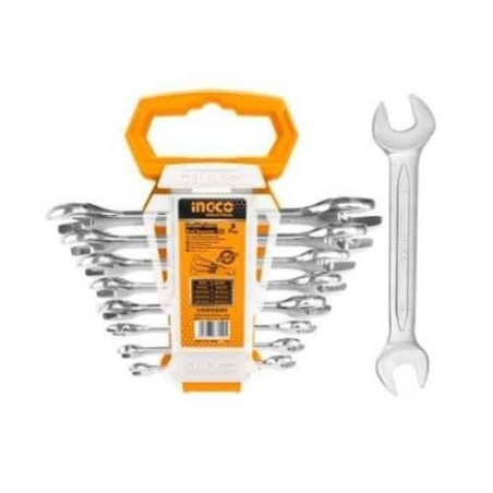 Ingco 8 Pcs 6-22mm Double Open End Spanner SetHKSPA2088 image-1