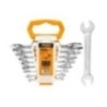 Ingco 8 Pcs 6-22mm Double Open End Spanner Set, HKSPA2088