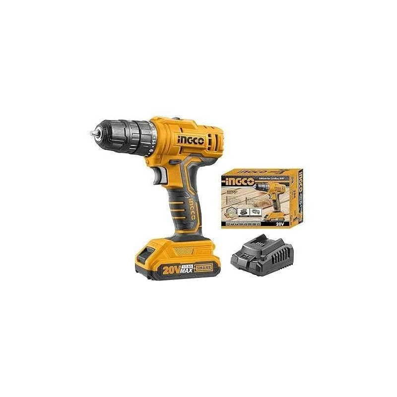 Ingco 1.5Ah 20V Lithium-ion Cordless Drill DriverCDLI20028 image-1