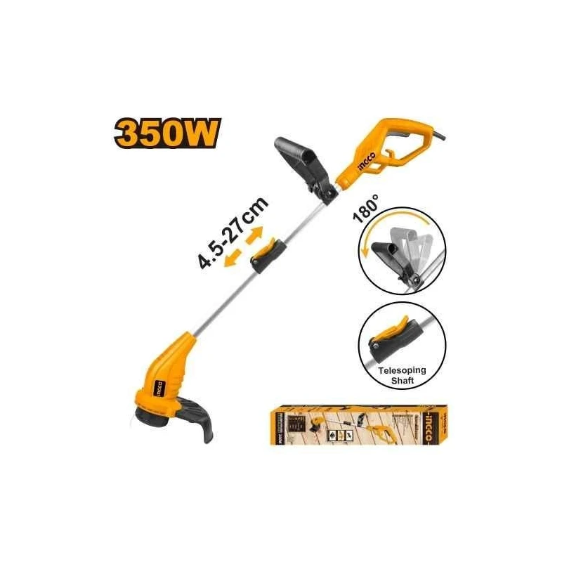 Ingco 350W Yellow & Black Corded Grass TrimmerGT3512 image-1