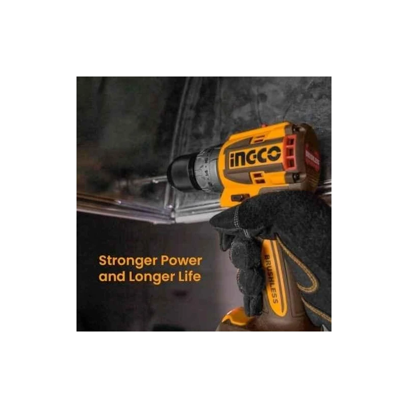 Ingco 20V 4Ah 13mm Compact Brushless Cordless Drill DriverCDLI206021 image-4