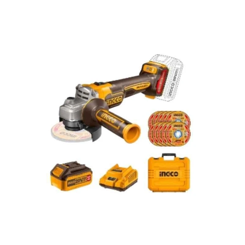 Ingco 900W 20V 100mm Cordless Angle GrinderCAGLI211041 image-2