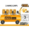 Ingco 3.2HP 100 Litre Yellow Air CompressorACS2241001 image-1