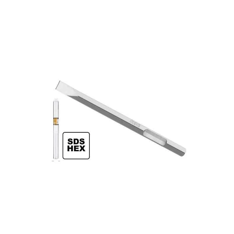 Ingco 28x35x530mm Hex Flat Chisel for 30kg DemolitionDBC0425302 image-1