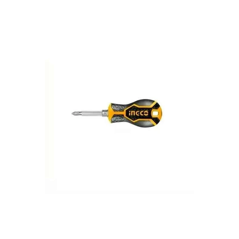 Ingco 6.35x75mm Chrome Vanadium Steel Yellow & Black Multipurpose Portable Screw DriverAKISD0201 image-1