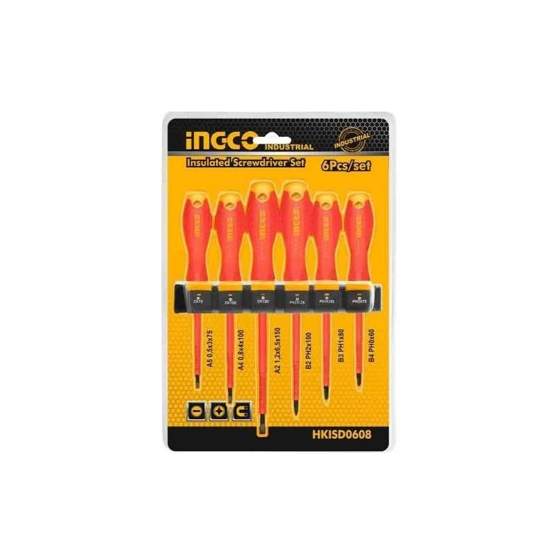 Ingco Yellow Screwdriver SetHKISD0608  image-1