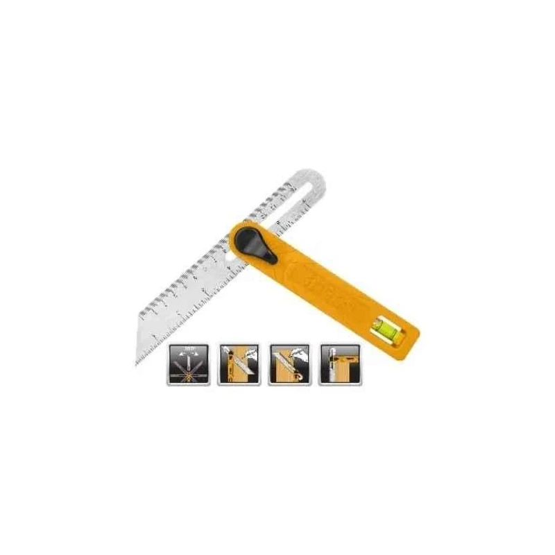 Ingco 7 inch Stainless Steel Angle SquareHAS181501 image-1