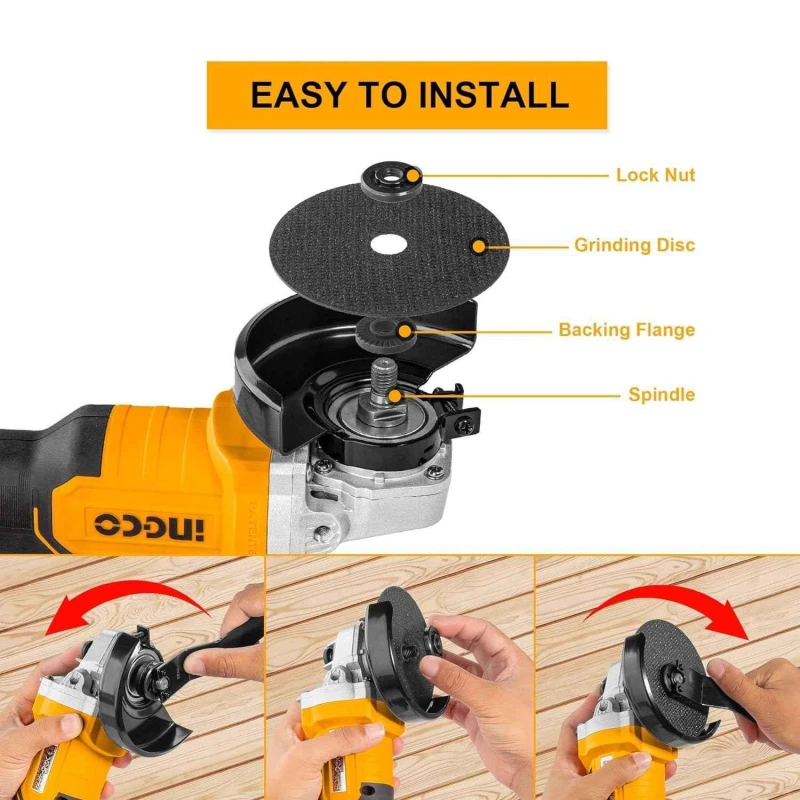 Ingco 20V 100mm Cordless Angle GrinderCAGLI1001 image-3