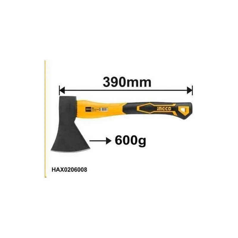 Ingco 600g Orange Heavy Duty Fiberglass Handle AxeHAX0206008 image-2