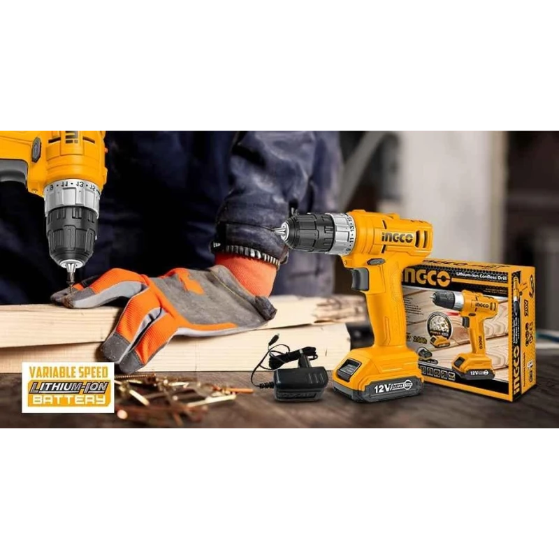 Ingco 12V Lithium-Ion Cordless DrillCDLI1211 image-1