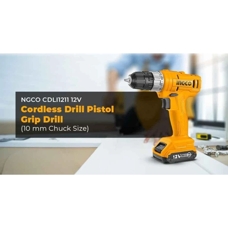 Ingco 12V Lithium-Ion Cordless DrillCDLI1211 image-3
