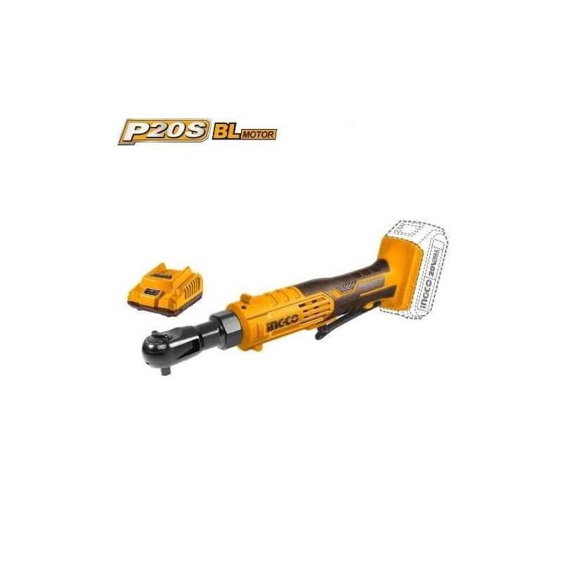 Ingco 20V 4Ah Impact Wrench3/8 inch Drive Ratchet & 70-300lm Work Lamp KitCOSLI240461 image-1