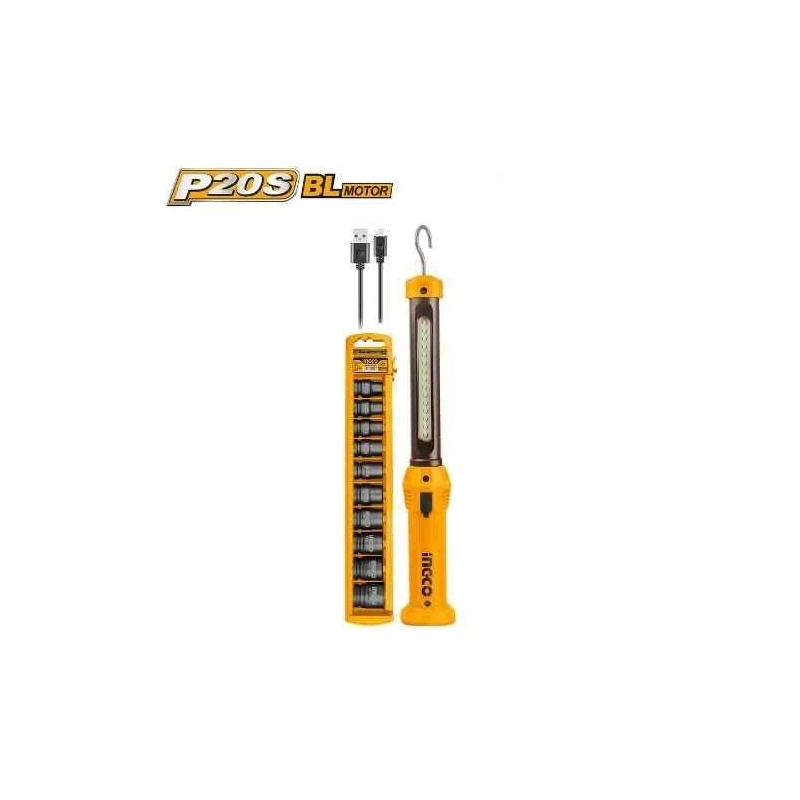 Ingco 20V 4Ah Impact Wrench3/8 inch Drive Ratchet & 70-300lm Work Lamp KitCOSLI240461 image-3