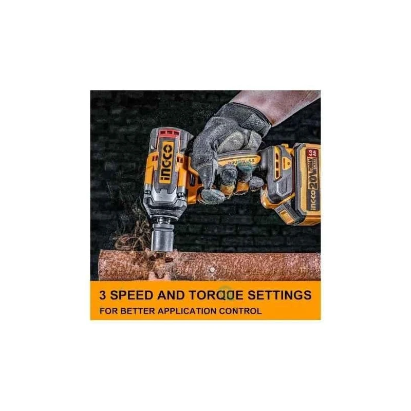 Ingco 20V 500Nm 1/2 inch Brushless Cordless Impact WrenchCIWLI20501 image-6