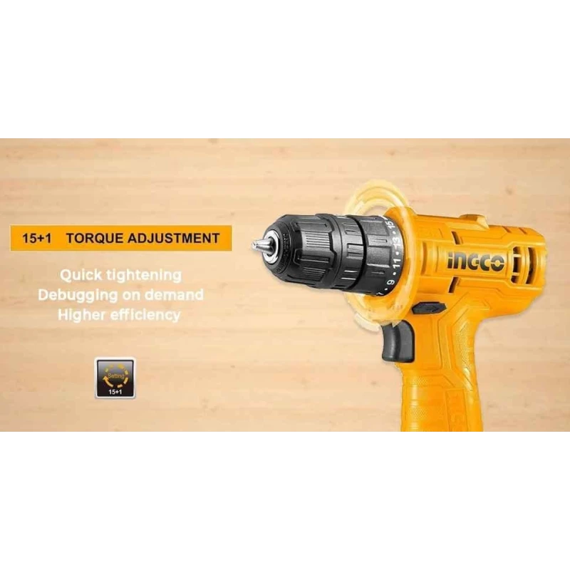 Ingco 12V 1.3Ah S12 Li-ion Cordless Drill DriverCDLI12415 image-2